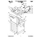 Whirlpool CAP2782BW0 top and cabinet diagram