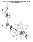 Brake, clutch, gearcase, motor and pump