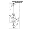 Whirlpool LST7233DZ1 brake and drive tube diagram
