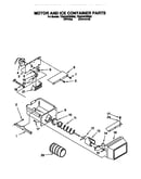 Motor and ice container