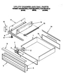 Utility drawer and rail