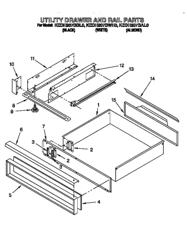 Utility drawer and rail