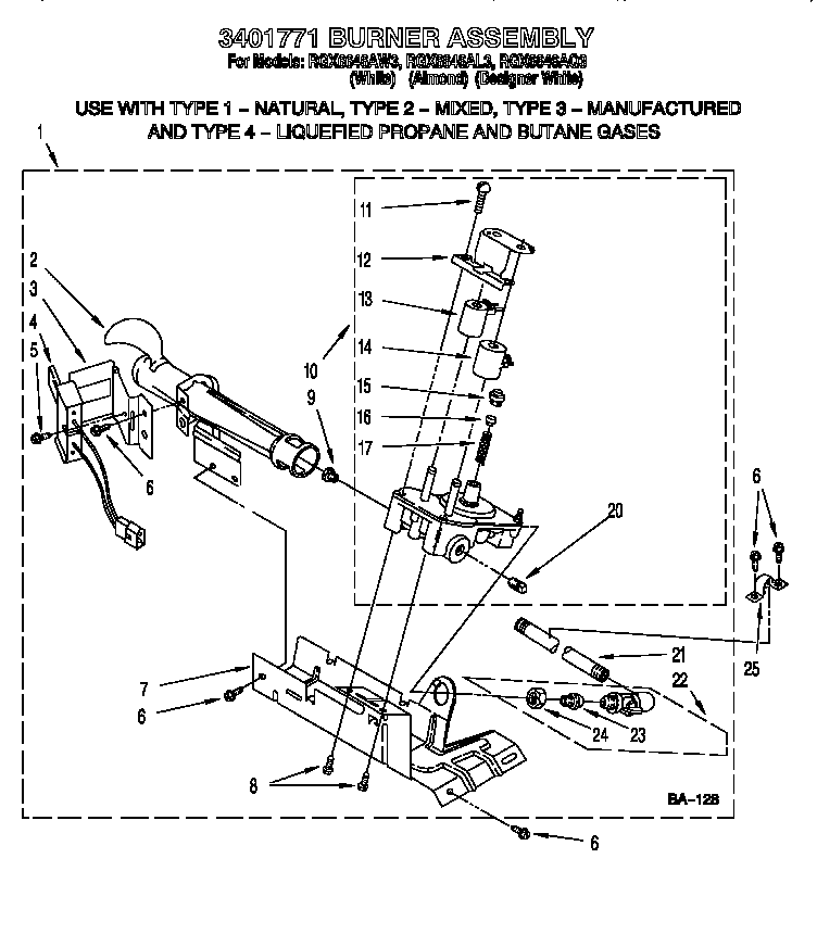 3401771 burner assembly