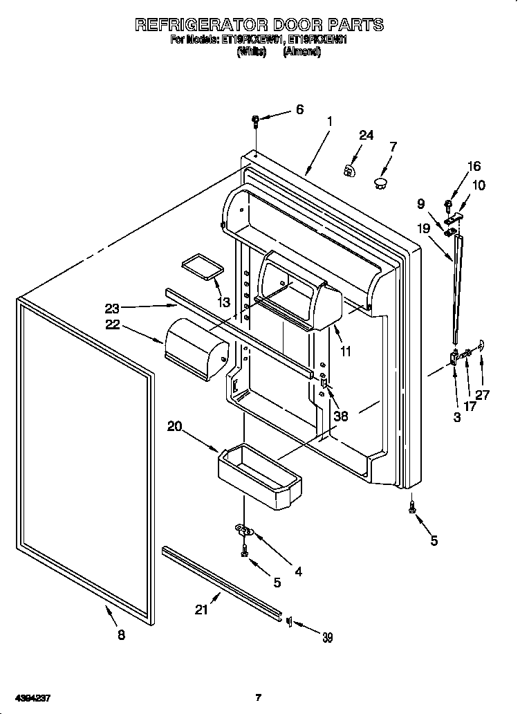 Refrigerator door