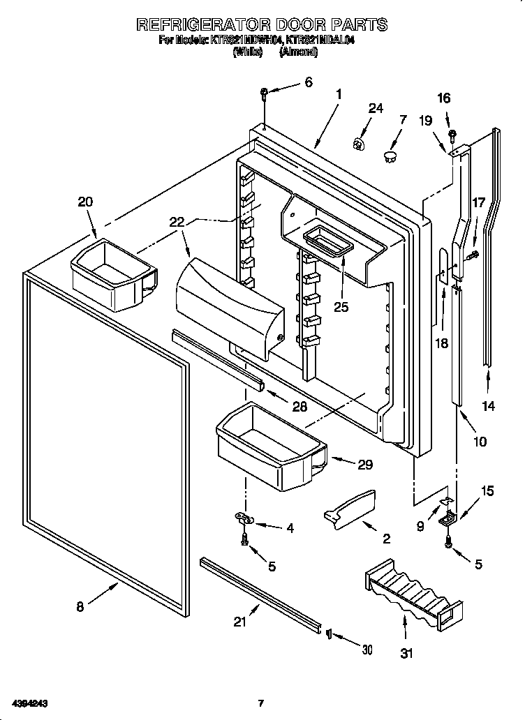 Refrigerator door