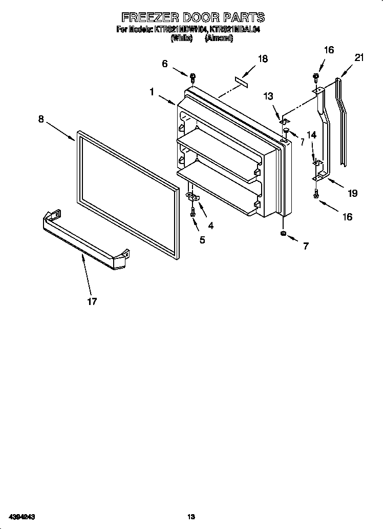 Freezer door