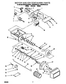 Motor and ice container