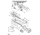 Whirlpool ED22DQXEN01 motor and ice container diagram