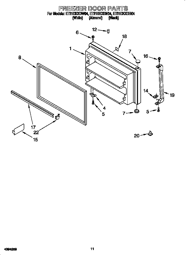 FREEZER DOOR