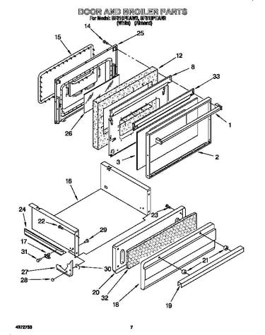 Door and broiler