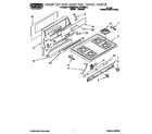 Roper FGP335BW3 cooktop and control panel diagram