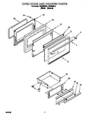 Oven door and drawer