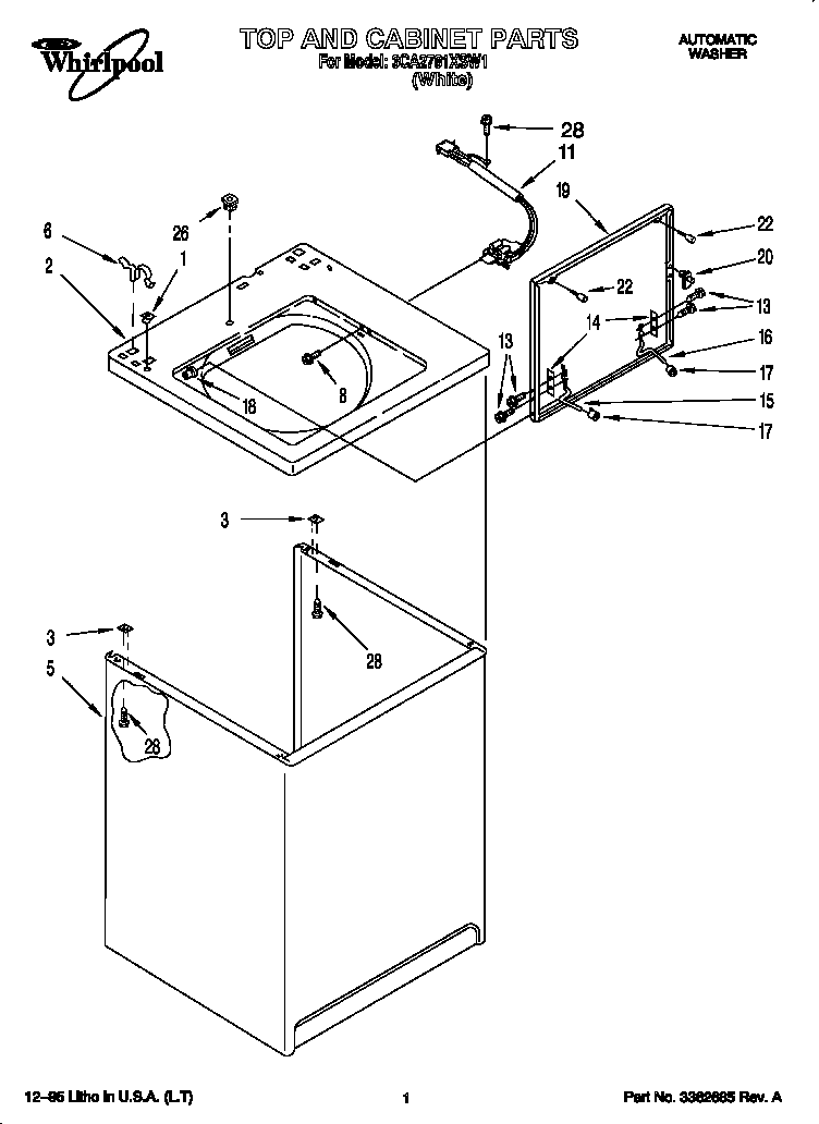 Top and cabinet