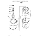 Whirlpool 3CA2781XSW1 agitator, basket and tub diagram