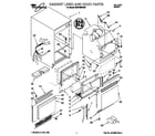 Whirlpool EC5100XEW0 cabinet liner and door diagram