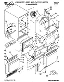Cabinet liner and door
