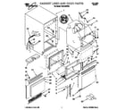 Whirlpool EC5100XEB0 cabinet liner and door diagram