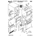 Whirlpool EC5100XEN0 cabinet liner and door diagram