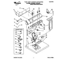 Whirlpool LGR7848DZ1 top and console diagram