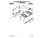 Whirlpool SF302BSAW1 cooktop and control panel diagram