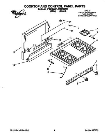 Cooktop and control panel