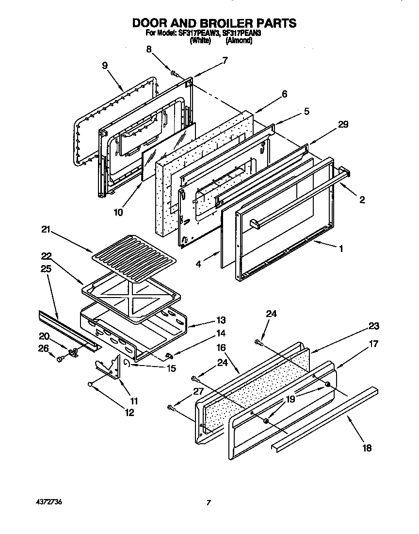 Door and broiler