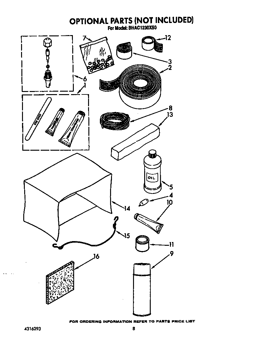 Optional parts (not included)