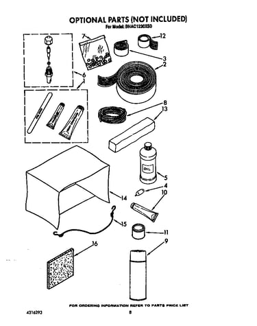 Optional parts (not included)