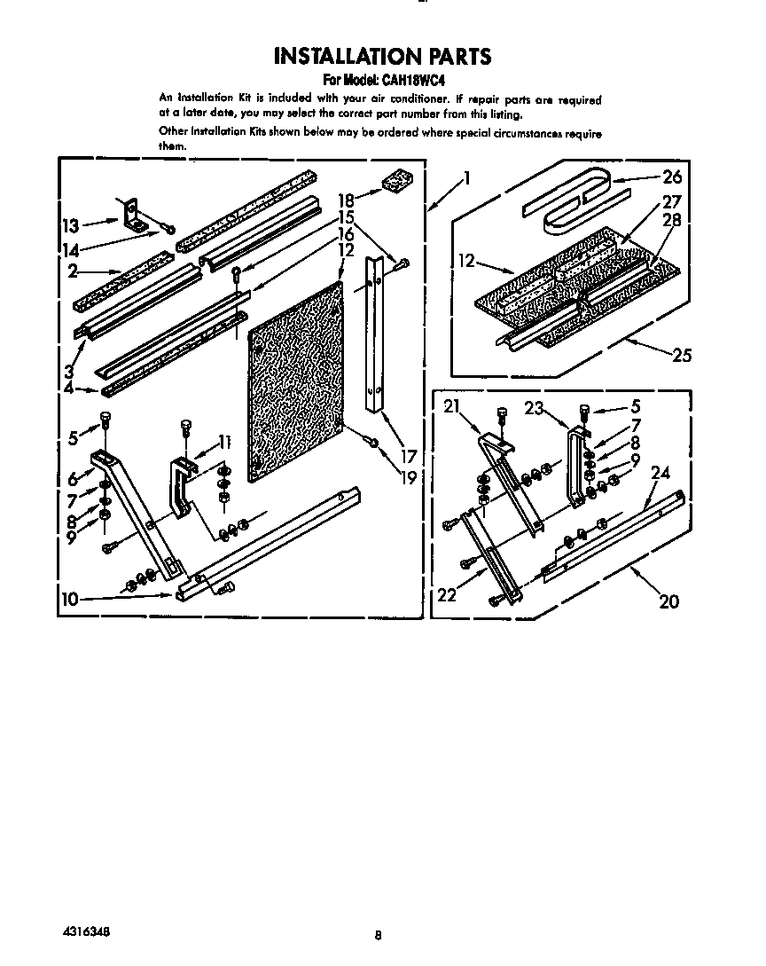 Installation parts