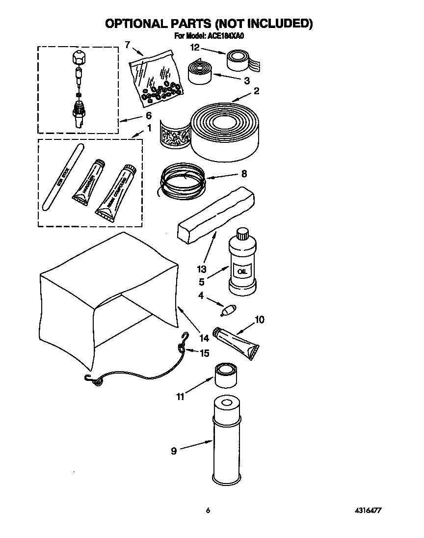 Optional parts (not included)