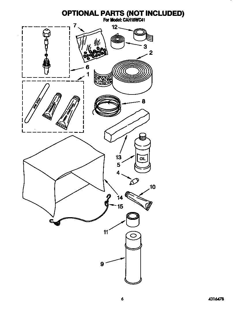 Optional parts (not included)