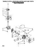 Brake, clutch, gearcase, motor and pump
