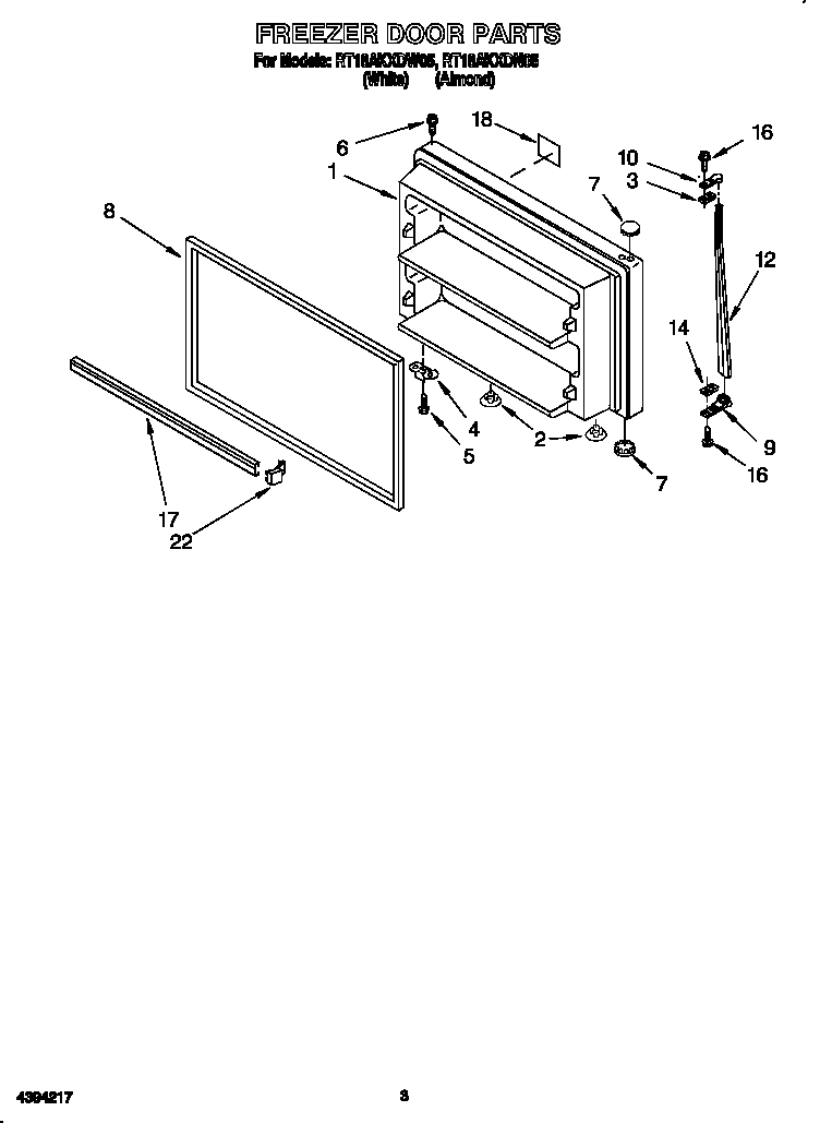 Freezer door