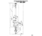 Whirlpool LSR6233DN0 brake and drive tube diagram