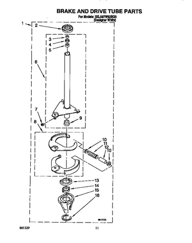 Brake and drive tube