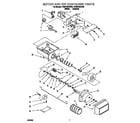 Whirlpool ED25PSQDN00 motor and ice container diagram