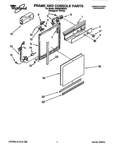 Frame and console