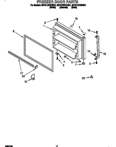Freezer door