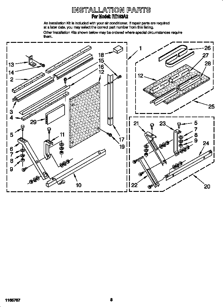 Installation parts