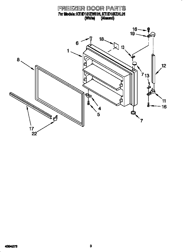 Freezer door