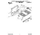 Whirlpool SF302BSAW2 cooktop and control panel diagram