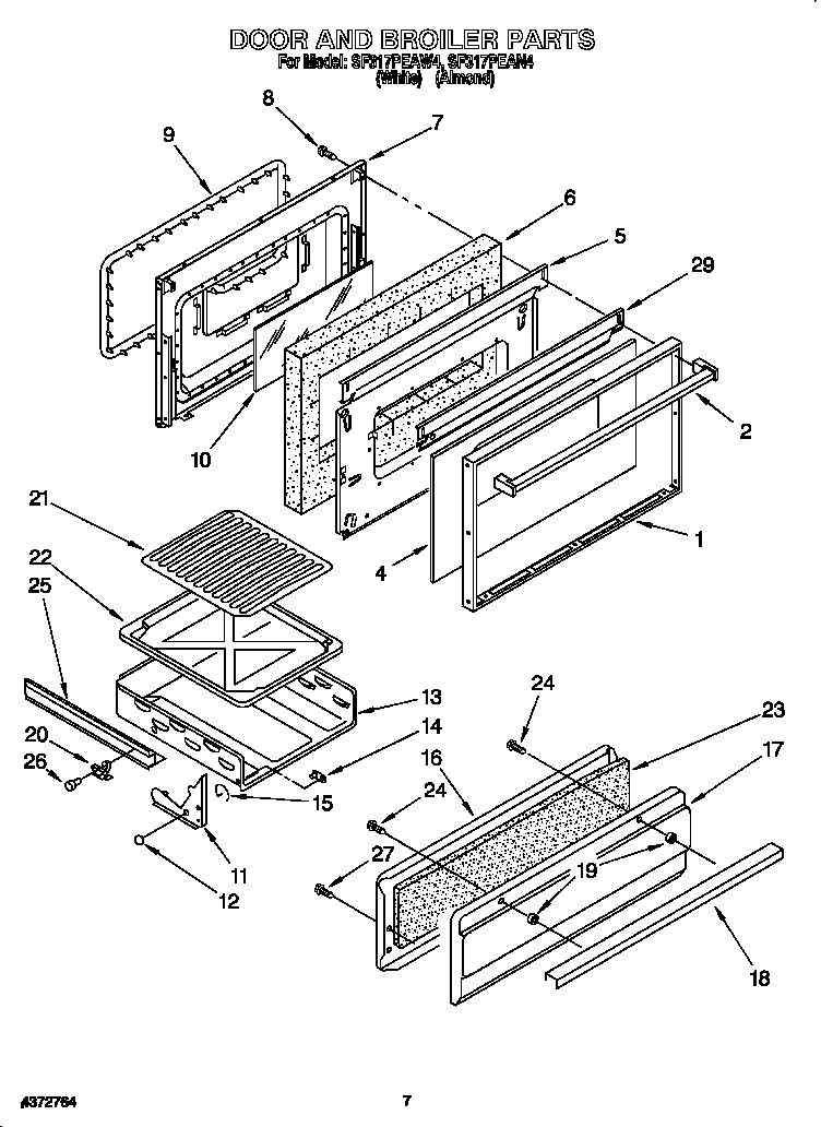 Door and broiler