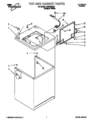 Top and cabinet