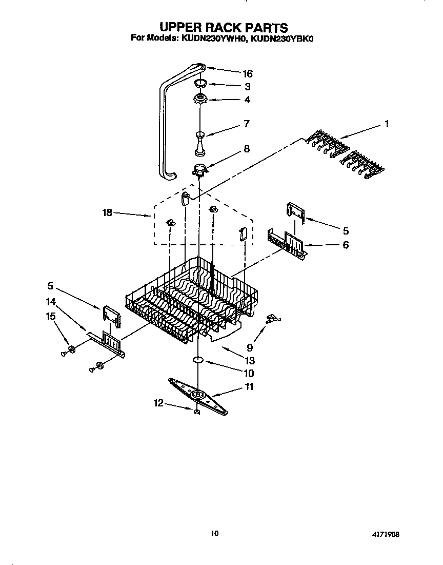 Upper rack