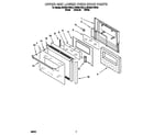 KitchenAid KEBS277BWH3 upper and lower oven door diagram