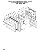 Upper and lower oven door