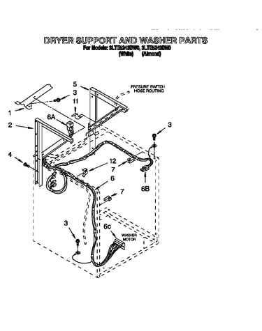 Dryer support and washer