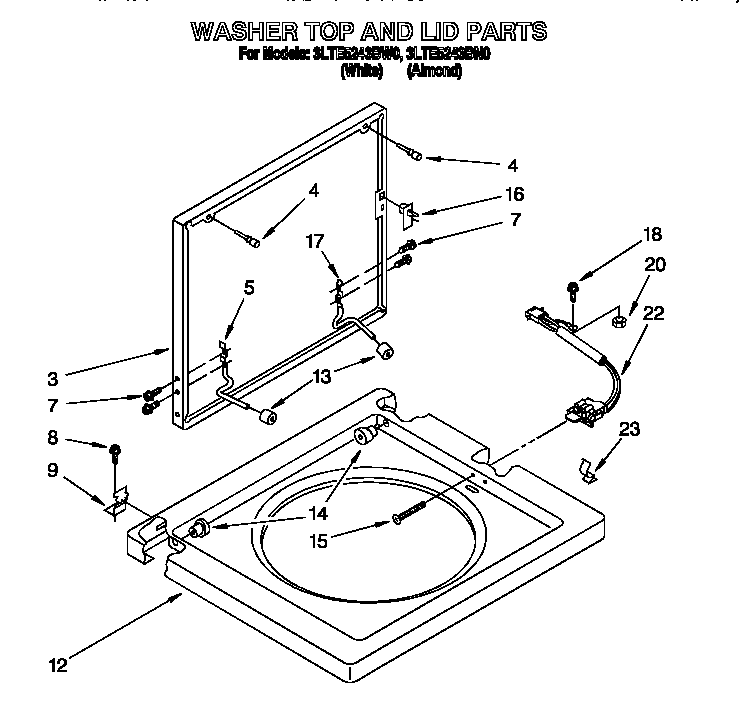 WASHER TOP AND LID