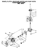 Brake, clutch, gearcase, motor and pump