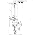 Whirlpool 3LTE5243BW0 brake and drive tube diagram